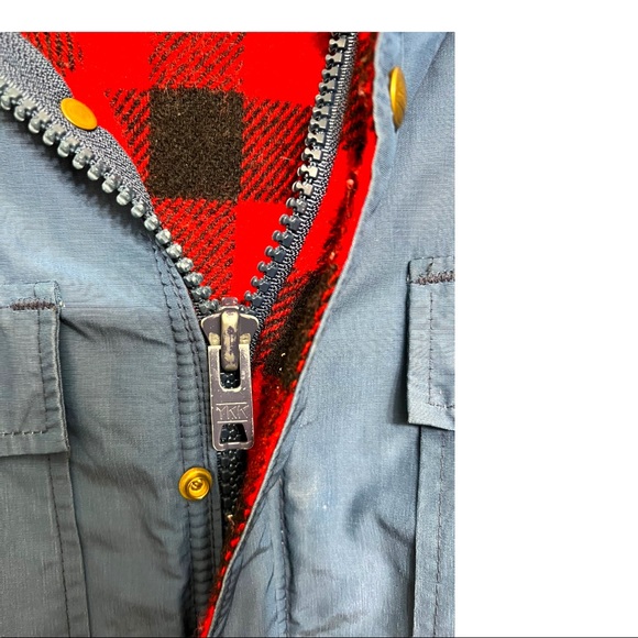 Vintage LL Bean Baxter State Parka Buffalo Plaid Flannel Hooded Coat Mens M USA - Picture 5 of 7